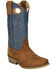 Image #1 - Smoky Mountain Boys' Whichita Western Boots - Square Toe, Brown/blue, hi-res