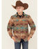 Image #1 - Cody James Boys' Base Camp Southwestern Print Sherpa Lined Shacket , Tan, hi-res