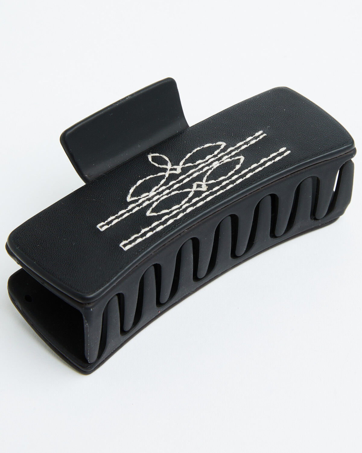 Image #2 - Shyanne Women's Lita Boot Stitch Hair Claw Clip, Black, hi-res