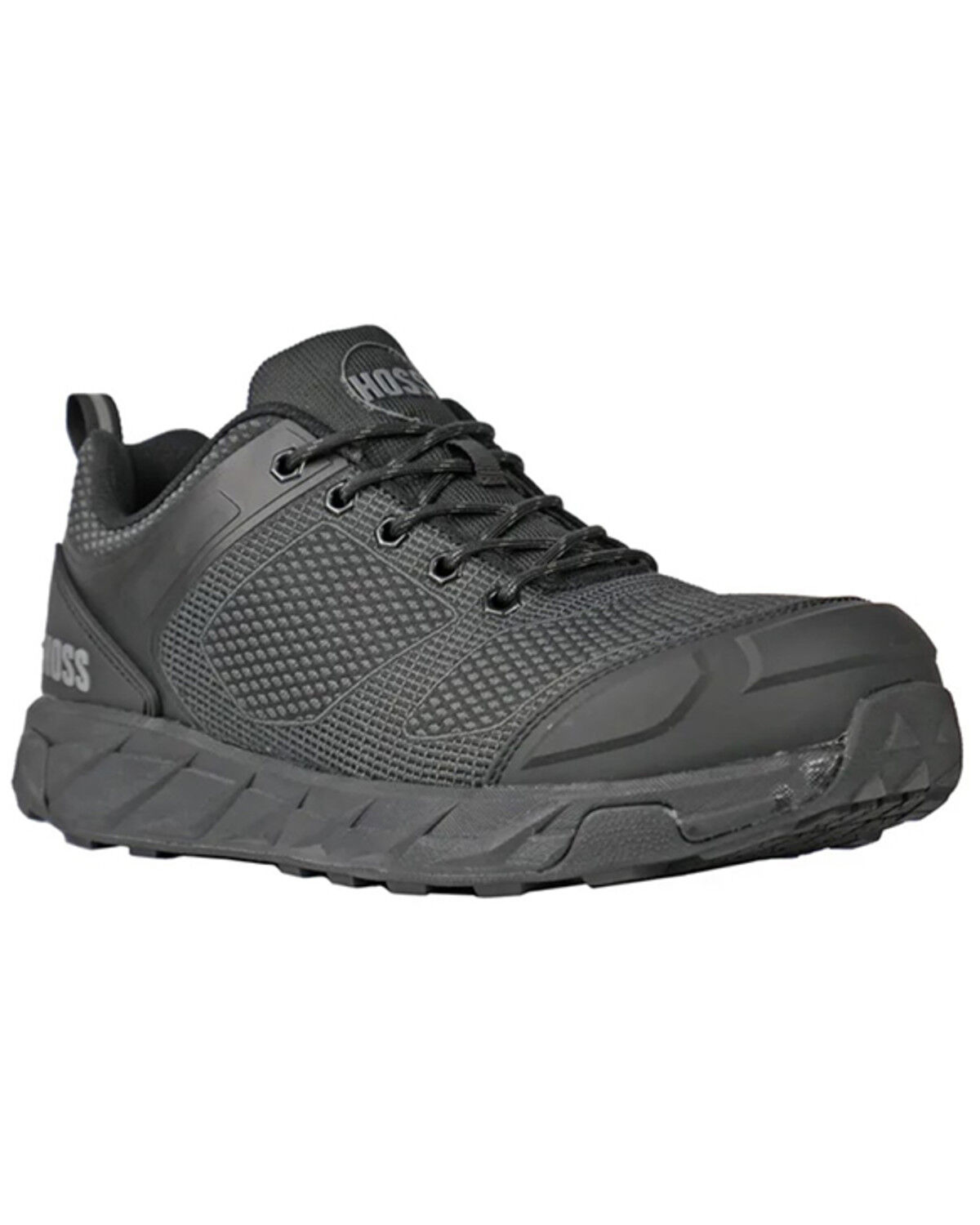 Hoss Men's Buster Low Waterproof Slip Resistant Work Shoes - Carbon Nano Toe, Black, hi-res