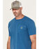 Image #2 - Carhartt Men's Re-Engineered Relaxed Fit Lightweight Short Sleeve Pocket T-Shirt , Dark Blue, hi-res