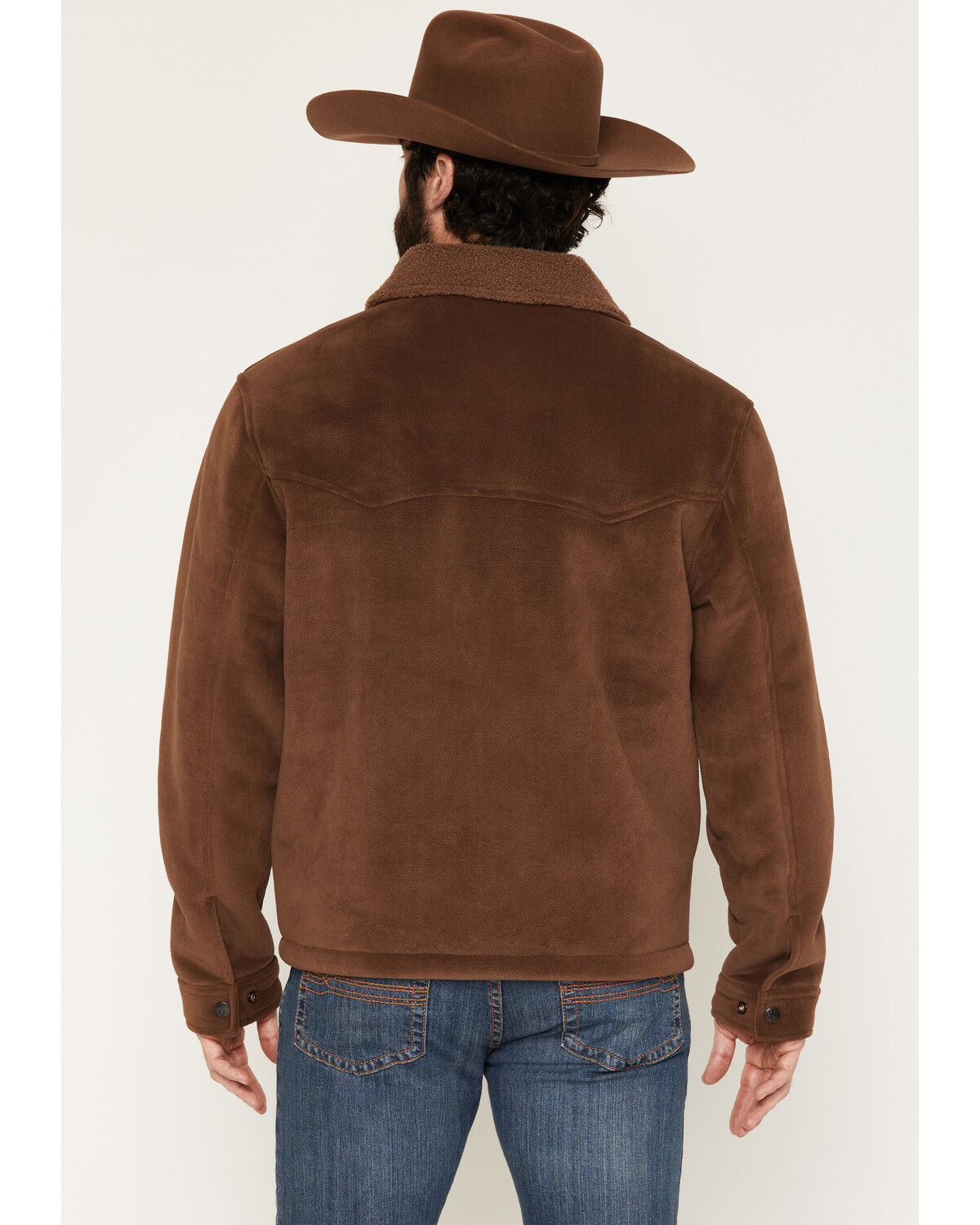 Image #4 - Outback Trading Co Men's Sherpa Quilt Lined Cedar Jacket, Tan, hi-res