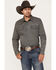 Image #1 - Moonshine Spirit&reg; Men's Country Night Striped Long Sleeve Western Snap Shirt, Navy, hi-res