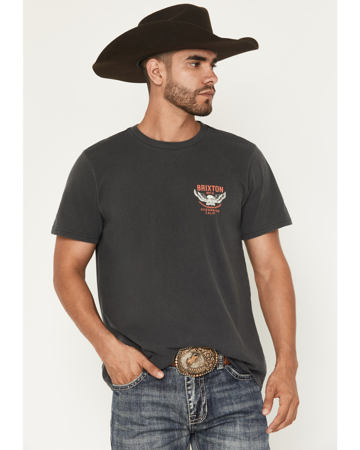 Image #2 - Brixton Men's Waller Logo Short Sleeve Graphic T-Shirt, , hi-res