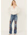 Image #1 - Idyllwind Women's Briley Medium Wash Mid Rise Embellished Stretch Bootcut Jeans, Medium Wash, hi-res