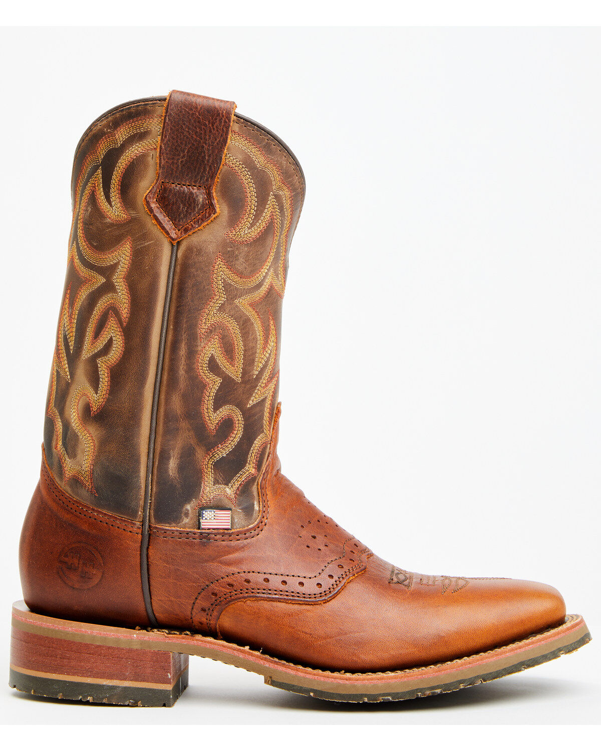 Image #2 - Double H Men's Boot Barn Exclusive 11" Domestic I.C.E&trade; Saddle Vamp Performance Western Boots - Broad Square Toe, Brown, hi-res