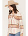 Image #2 - Idyllwind Women's Mayfair Southwestern Plaid Print Long Sleeve Pearl Snap Flannel Shirt, Wine, hi-res
