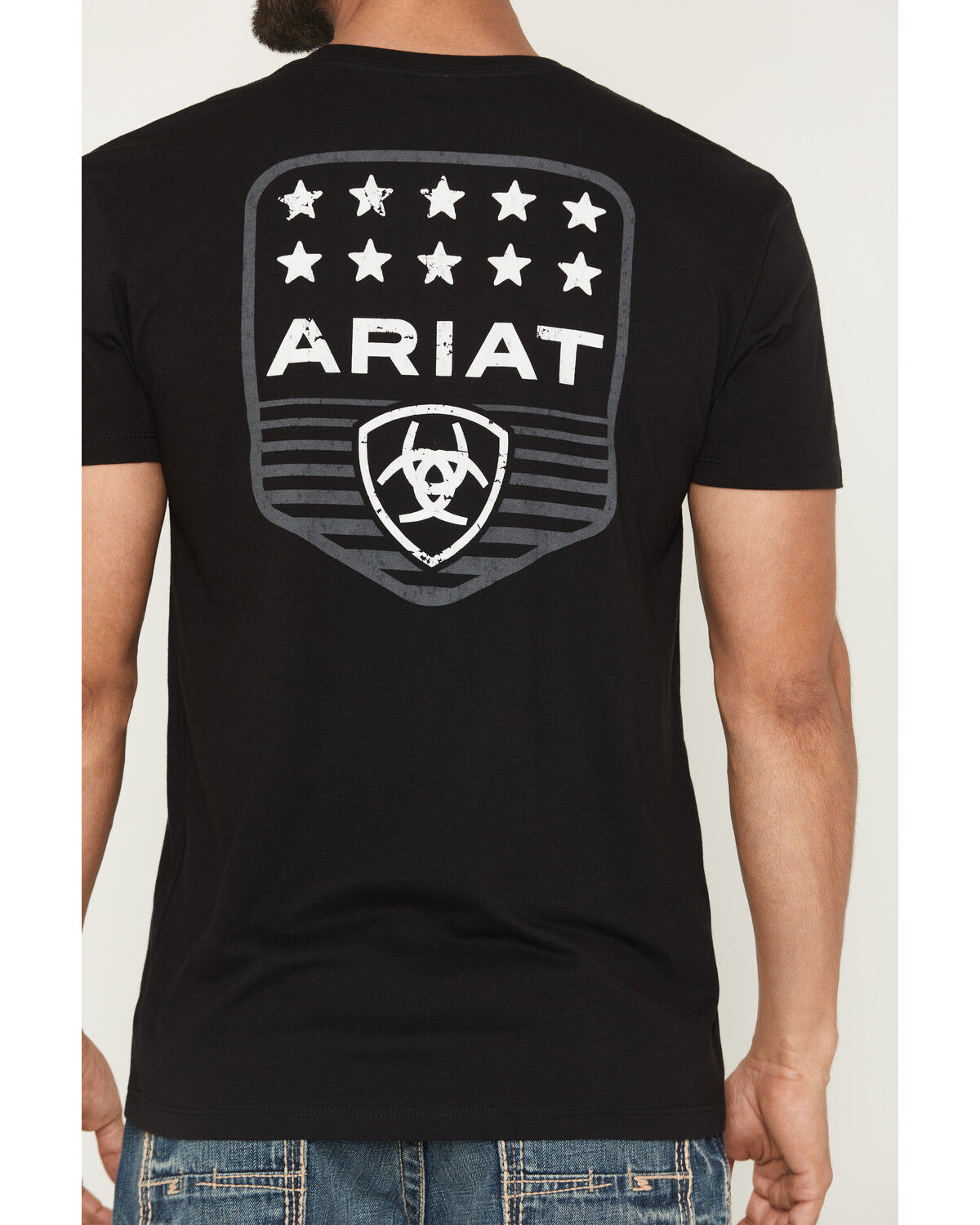 Image #4 - Ariat Men's Patriotic Badge Short Sleeve Graphic T-Shirt, Black, hi-res