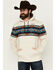 Image #1 - RANK 45&reg; Men's Sworn Border Print Hooded Sweatshirt, Ivory, hi-res