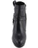 Image #5 - Milwaukee Leather Women's Block Heel Harness Booties - Round Toe, Black, hi-res