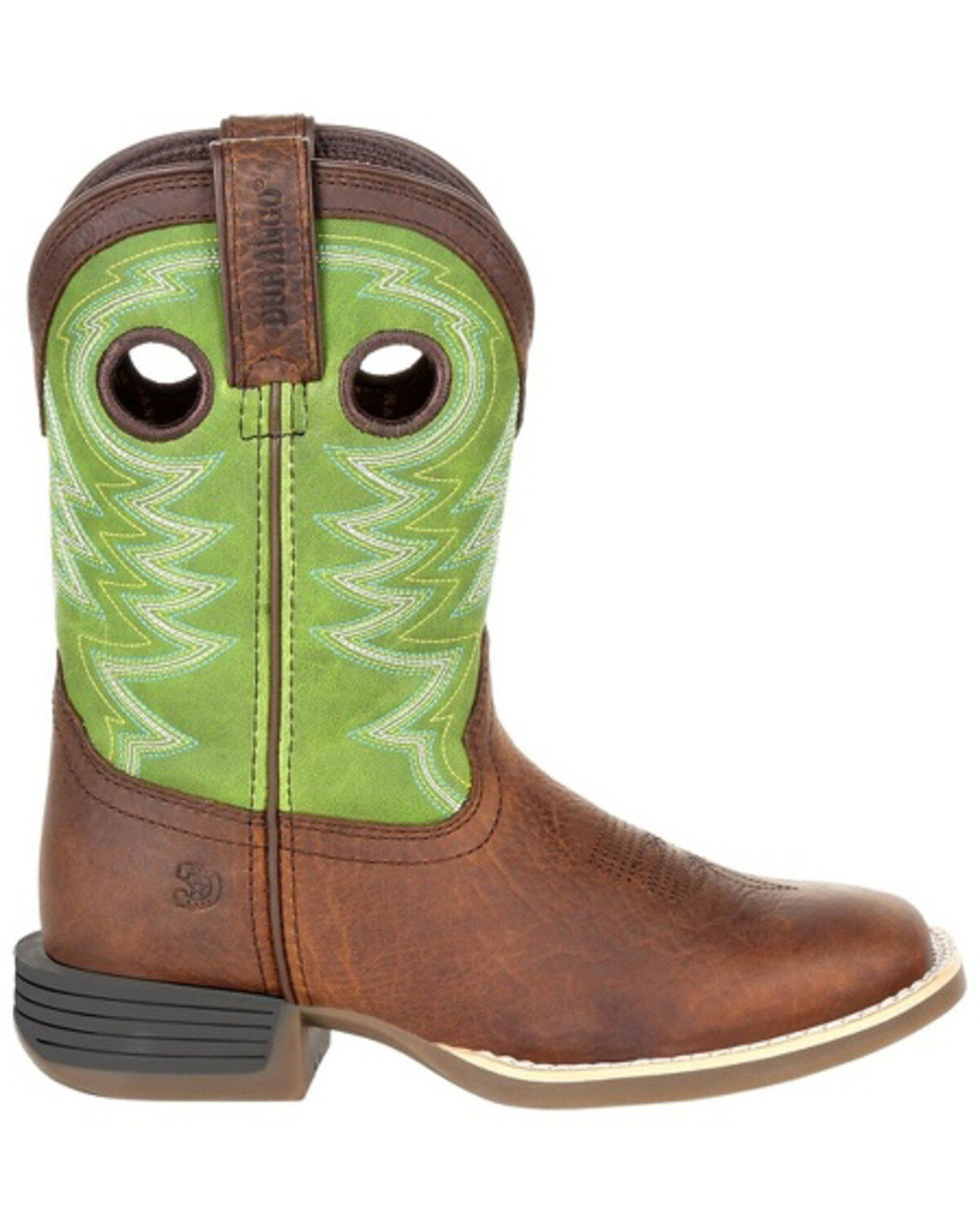 Image #2 - Durango Boys' Lil Rebel Pro Lime Western Boots - Square Toe, , hi-res