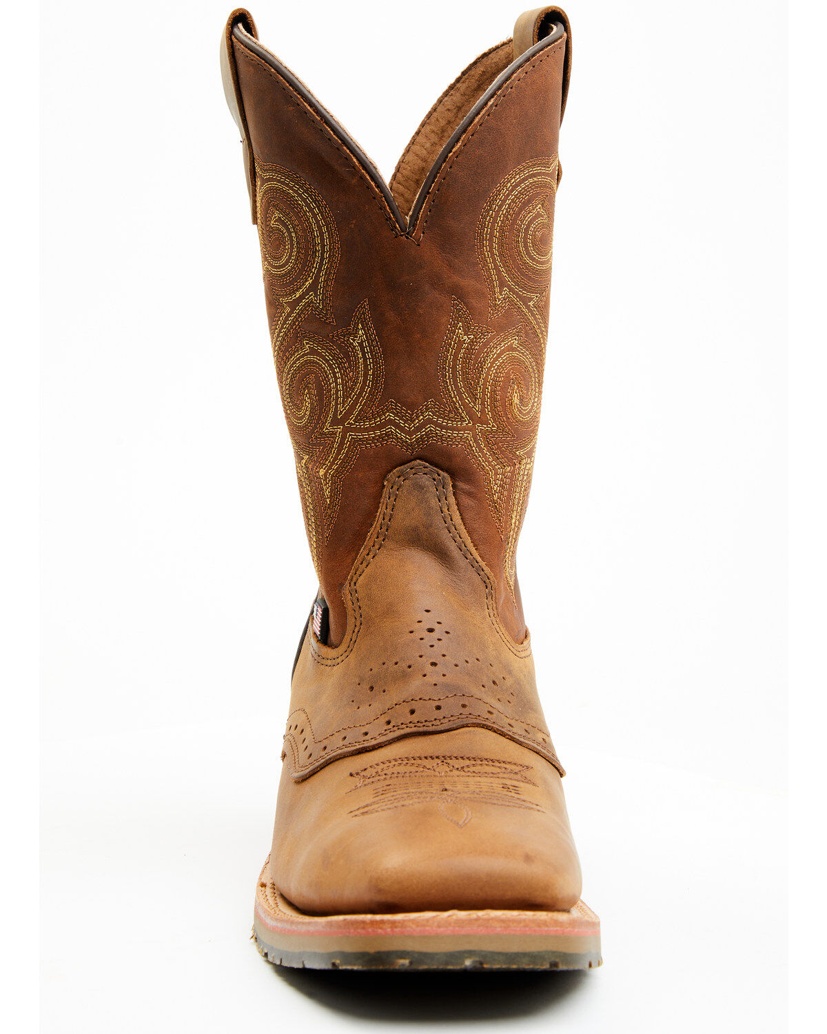 Image #4 - Double H Men's Boot Barn Exclusive 11" Domestic I.C.E&trade; Saddle Vamp Performance Western Boots - Broad Square Toe, Brown, hi-res