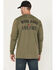 Image #1 - Ariat Men's FR Work Hard Live Free Long Sleeve Pocket Work Shirt, Green, hi-res
