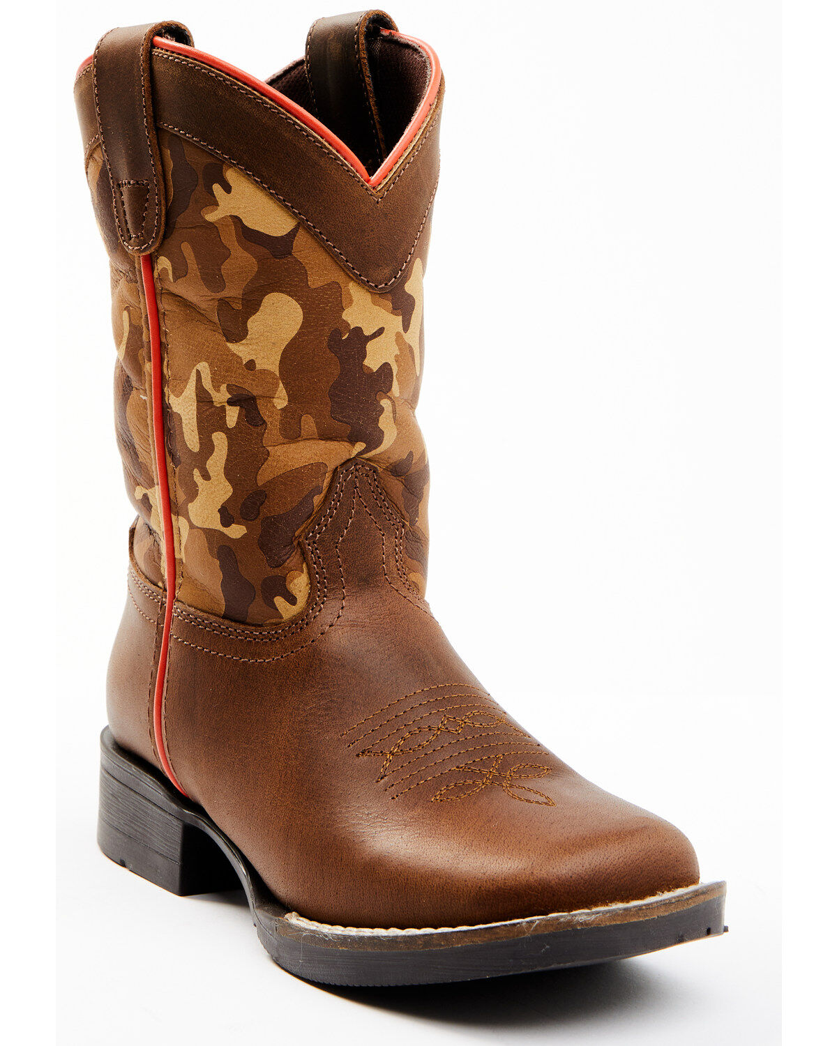 Image #1 - Cody James Boys' Camo Western Boots - Square Toe, Multi, hi-res