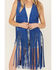 Image #3 - Fornia Women's Suede Fringe Vest, Blue, hi-res