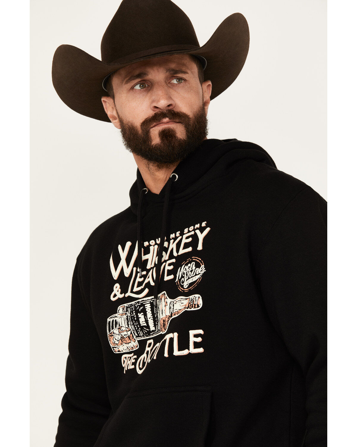 Image #2 - Moonshine Spirit&reg; Men's Whiskey Hooded Sweatshirt, Black, hi-res