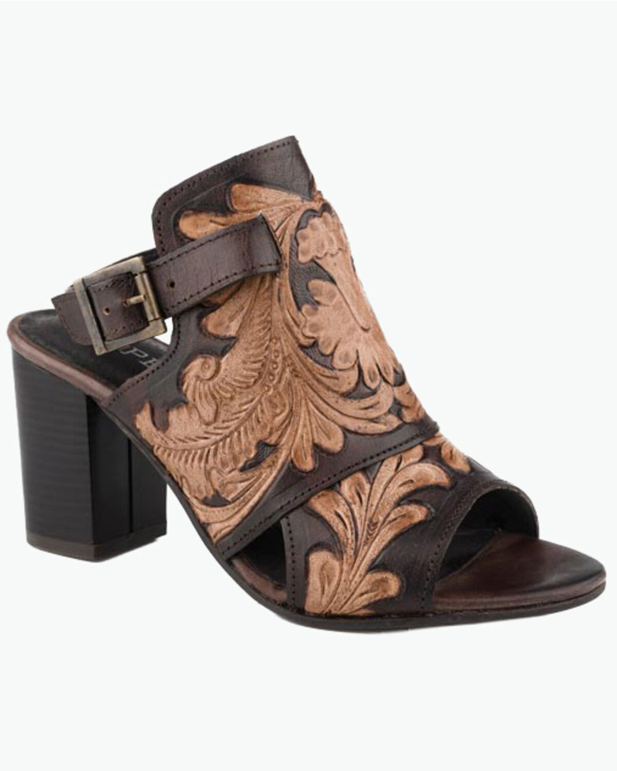 Roper Women's Mika Backstrap Sandals, Brown, hi-res