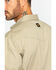 Image #5 - Hawx Men's Solid Twill Pearl Snap Long Sleeve Work Shirt, Beige/khaki, hi-res