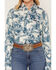 Image #3 - Wrangler Retro Women's Western Conversational Print Long Sleeve Snap Western Shirt, Blue, hi-res