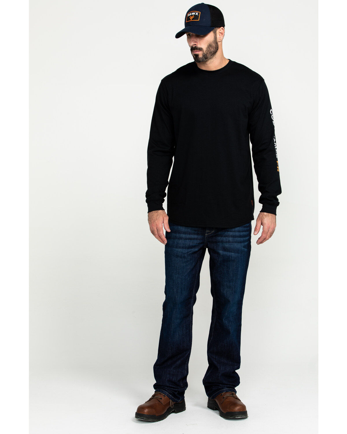Image #6 - Cody James Men's FR Logo Long Sleeve Stretch Work Shirt, , hi-res