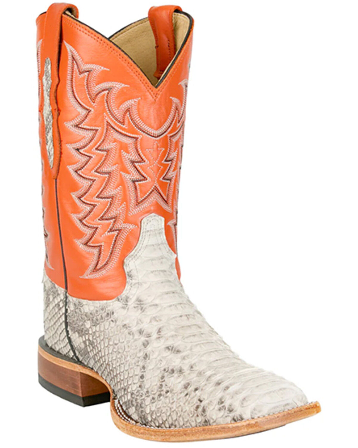 Image #1 - Tony Lama Men's Heritage Exotic Python Western Boots - Broad Square Toe, Natural, hi-res