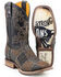 Image #1 - Tin Haul Men's No Bull Western Boots - Broad Square Toe, Black, hi-res