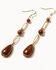 Image #2 - Shyanne Women's Summer Moon Antique Gold Chain Drop Earrings , Gold, hi-res