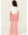 Image #3 - Rock & Roll Denim Girls' Flare Stretch Denim Jeans , Pink, hi-res