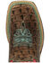 Image #3 - Durango Boys' Gator Print Western Boots - Square Toe, Brown, hi-res