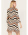 Image #4 - Shyanne Women's Zig Zag Fringe Mini Sweater Dress, Taupe, hi-res