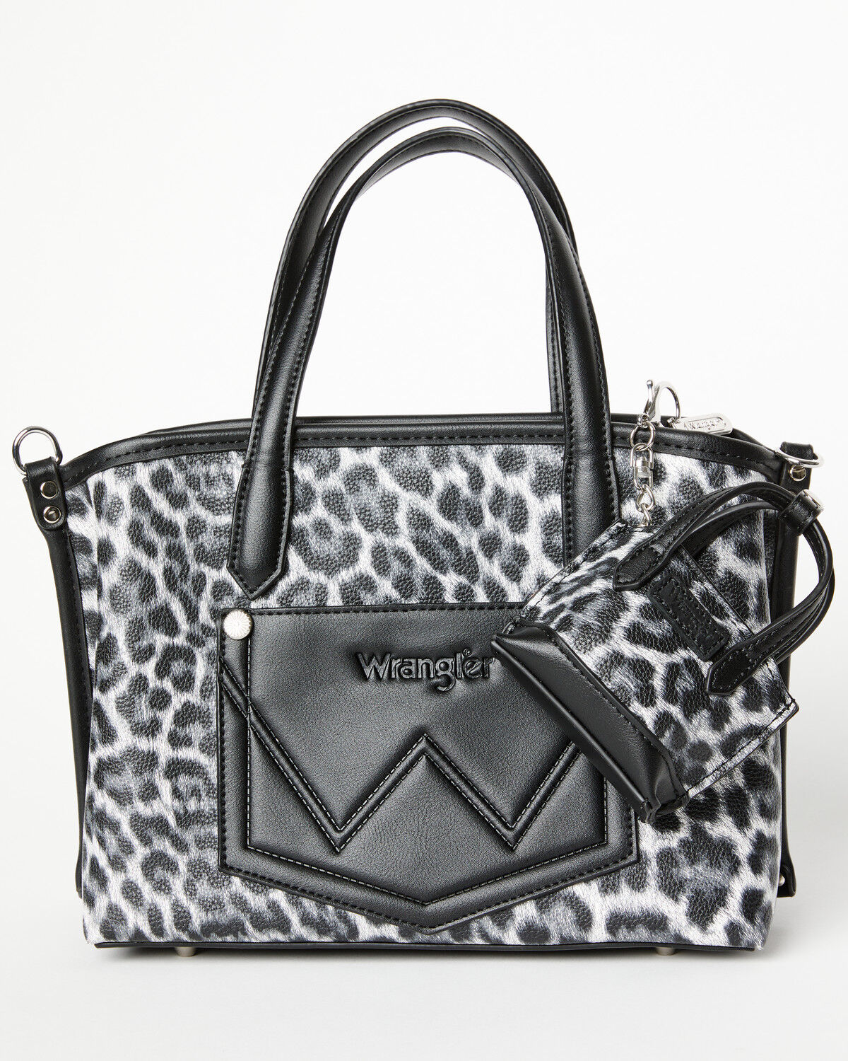 Wrangler X Boot Barn Leopard Print Mini Handbag Charm, Leopard, hi-res