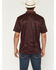 Image #4 - RANK 45&reg; Men's Tonal Southwestern Print Short Sleeve Button-Down Polo, Burgundy, hi-res