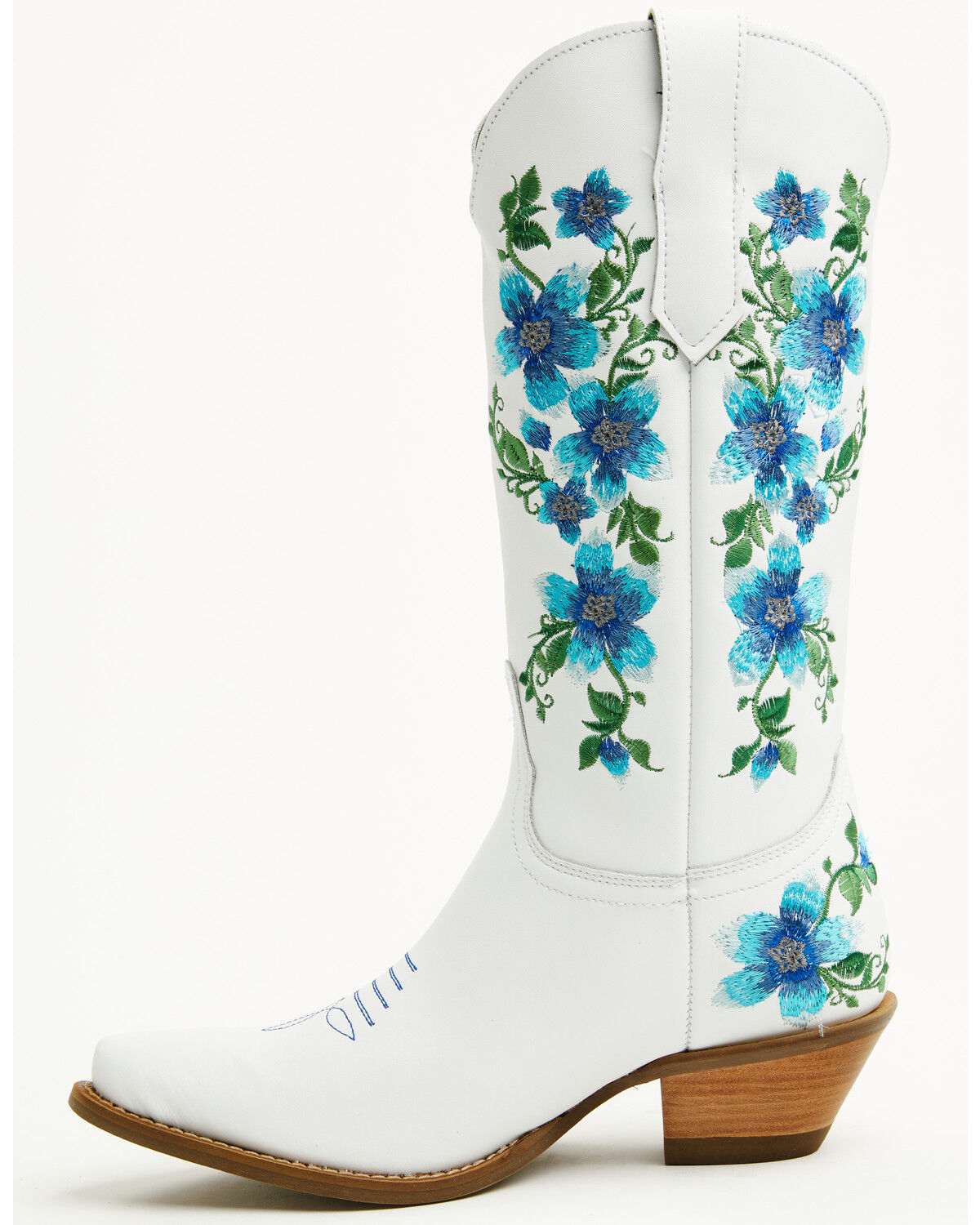 Image #3 - Dingo Women's Posie Western Boots - Snip Toe, Blue/white, hi-res