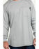 Image #4 - Hawx Men's FR Pocket Long Sleeve Work T-Shirt - Big, Silver, hi-res