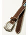 Image #2 - RANK 45&reg; Men's Dallas Southwestern Print Inlay Belt, Brown, hi-res