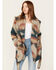 Image #1 - Cripple Creek Women's Southwestern Print Hooded Wrap Jacket, Tan, hi-res