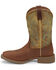 Image #3 - Justin Men's 11" Stampede Canter Western Boots - Broad Square Toe, Brown, hi-res
