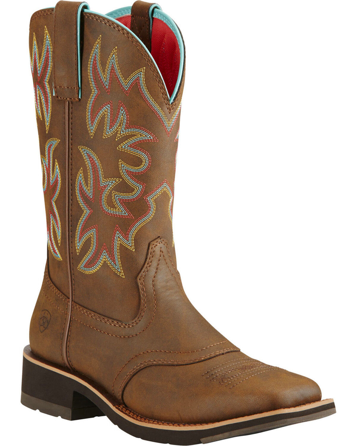 Image #1 - Ariat Women's Delilah Western Performance Boots - Broad Square Toe, Brown, hi-res