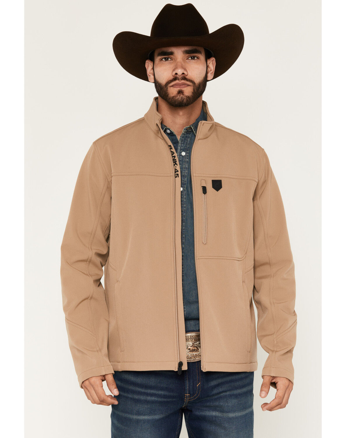 RANK 45&reg; Men's Richwood Softshell Jacket - Tall, Khaki, hi-res