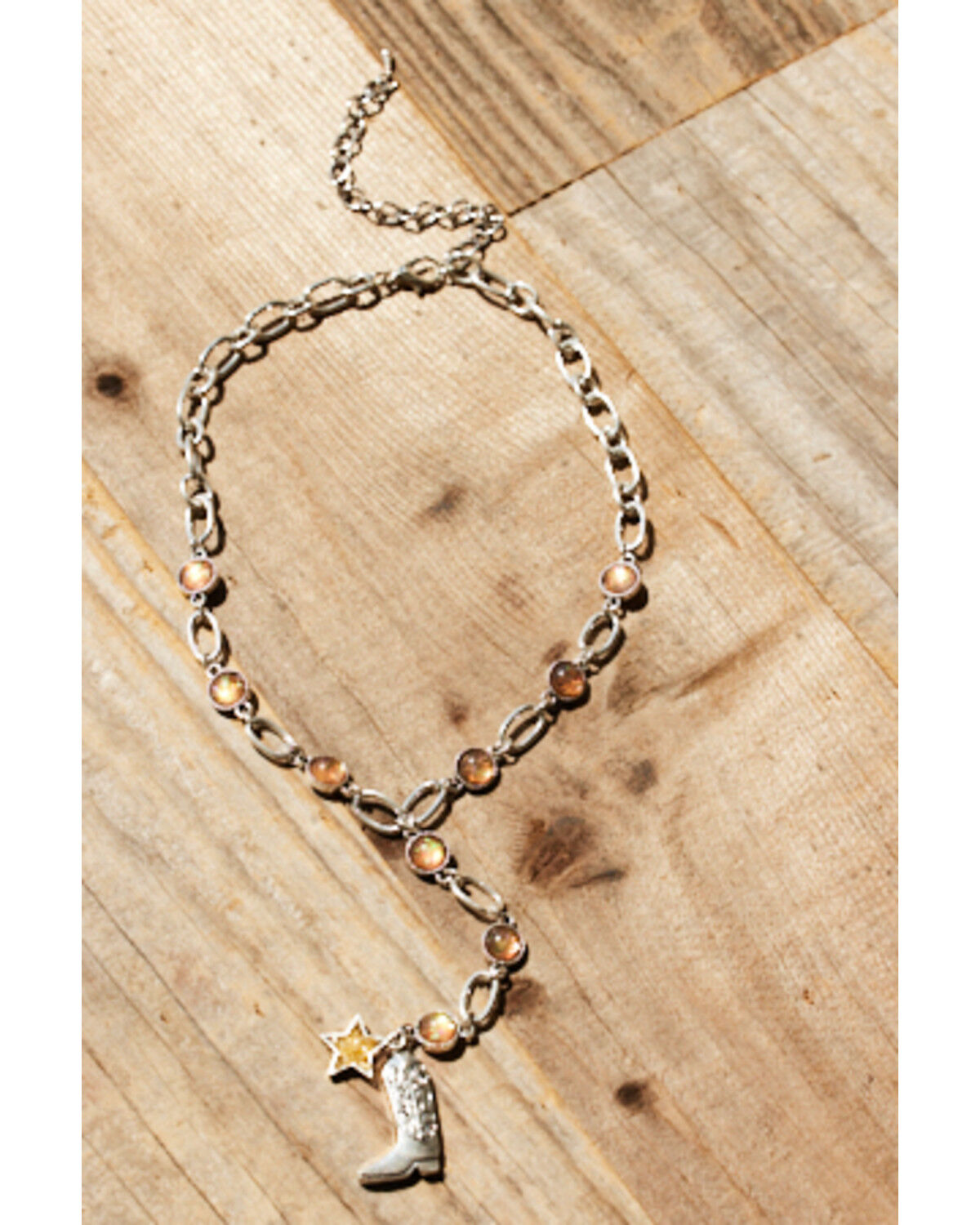 Image #1 - Shyanne Women's Boot and Star Drop Necklace, Silver, hi-res