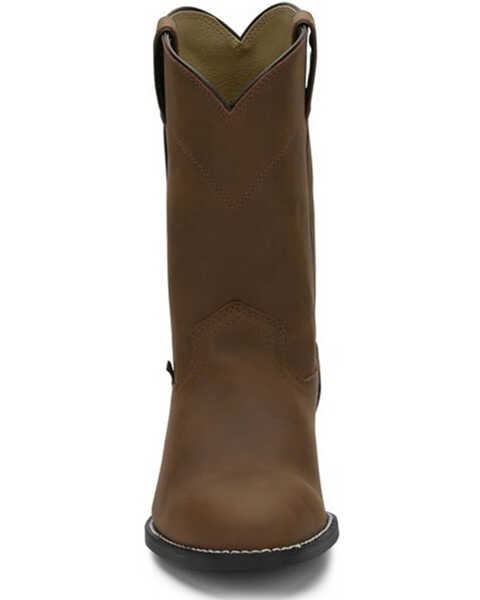 Image #7 - Justin Men's 10" Roper Boots, Bay Apache, hi-res