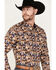 Image #2 - RANK 45&reg; Men's Lockwood Geo Striped Print Long Sleeve Button-Down Stretch Western Shirt, Lt Brown, hi-res