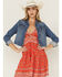 Image #1 - Shyanne Women's Light Denim Cropped Fray Jacket, Light Wash, hi-res