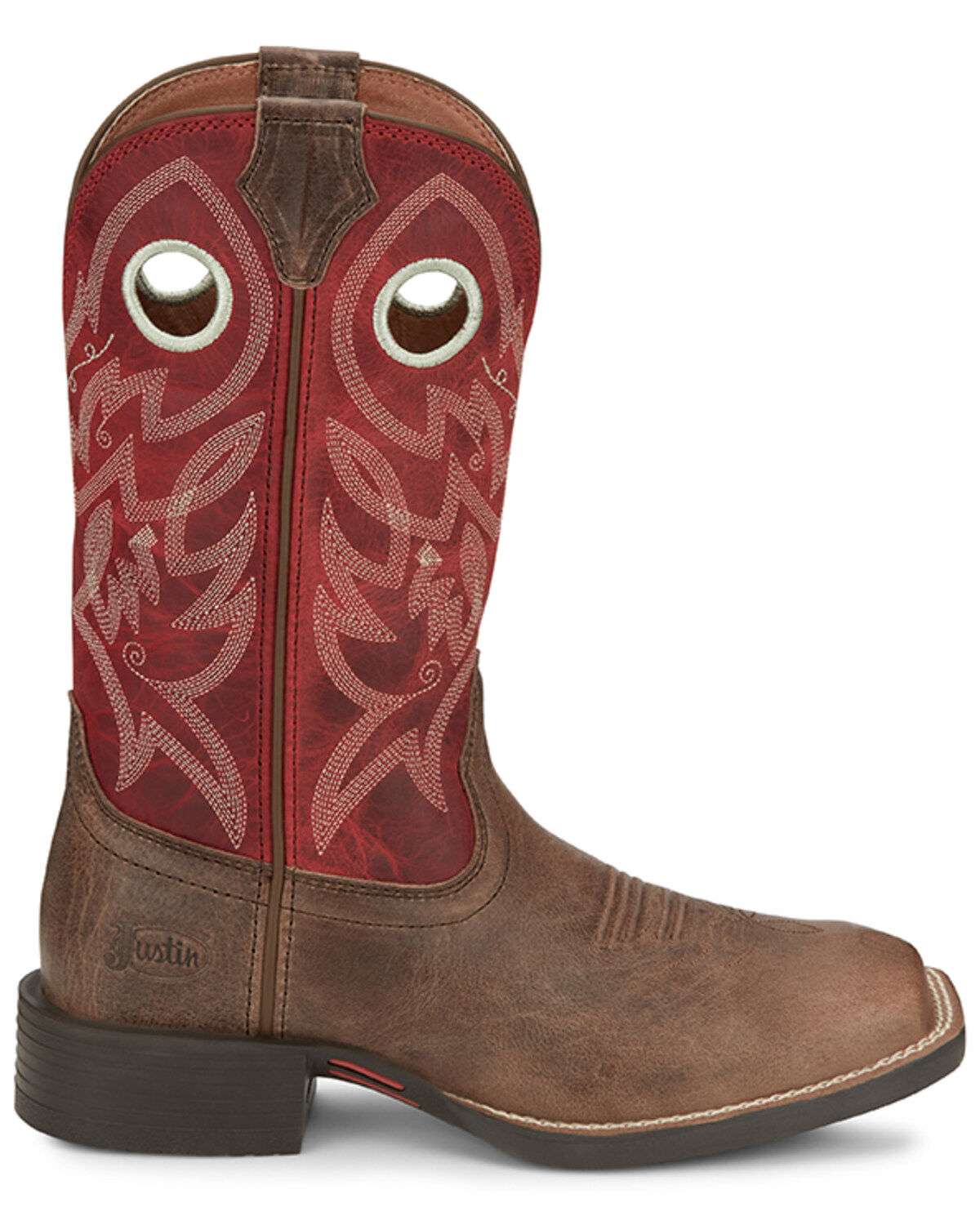 Image #2 - Justin Women's Liberty River Performance Western Boots - Broad Square Toe, Grey, hi-res