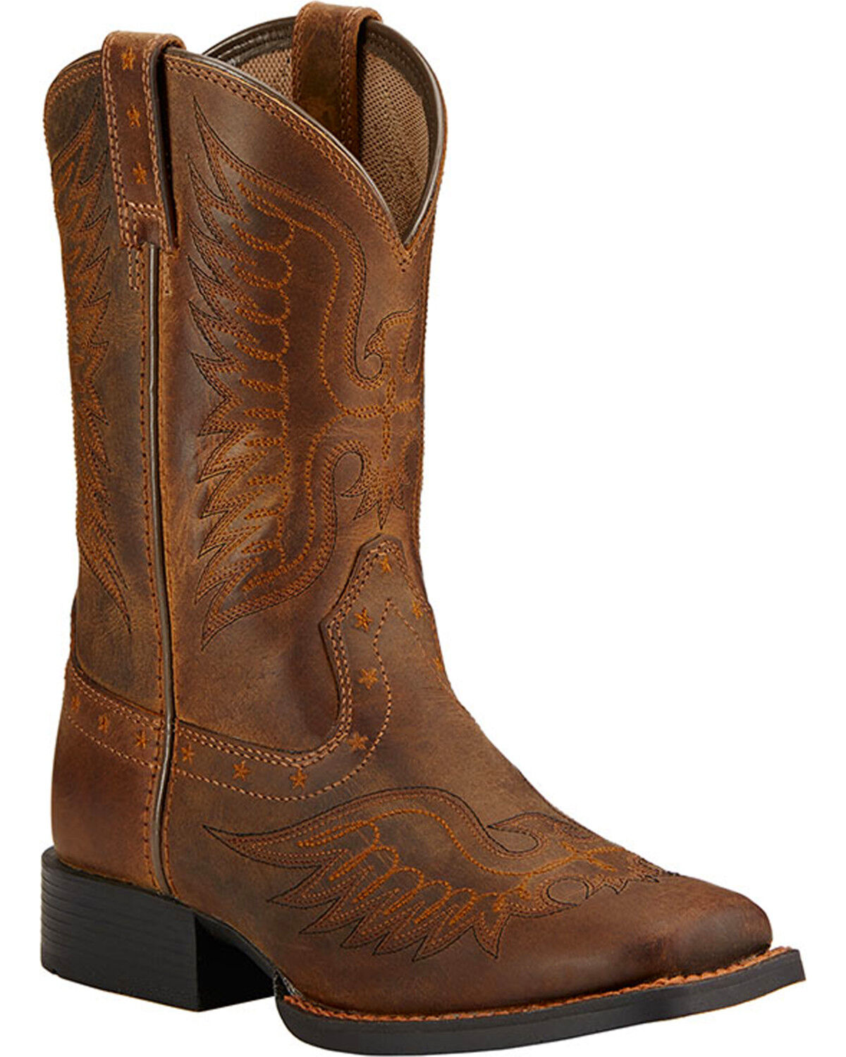 Image #1 - Ariat Boys' Honor Western Boots - Square Toe, Dark Brown, hi-res