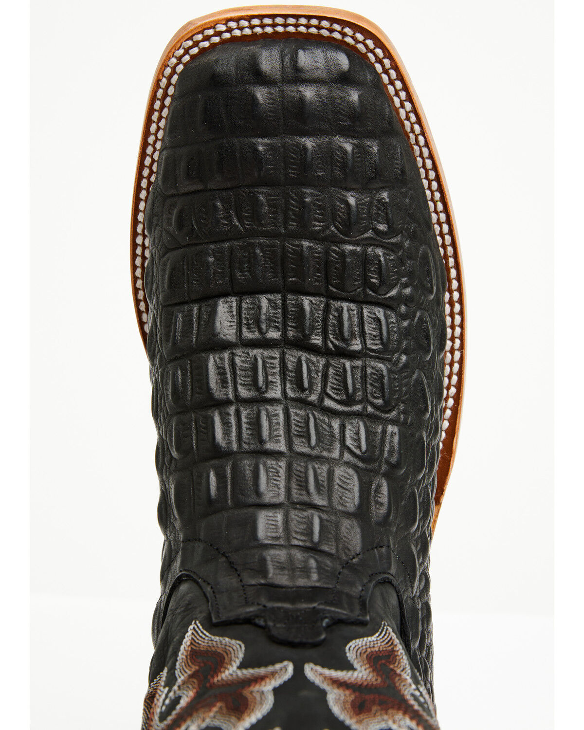 Image #6 - Horse Power Men's Boot Barn Exclusive Nile Crocodile Print Tall Western Boots - Broad Square Toe, Black, hi-res
