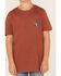 Image #3 - Cody James Boys' Steer Head Short Sleeve Graphic T-Shirt , Rust Copper, hi-res