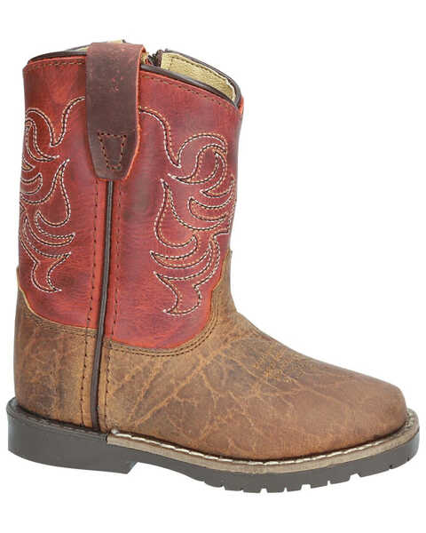 Image #1 - Smoky Mountain Toddler Boys' Autry Western Boots - Square Toe, Brown, hi-res