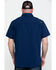 Image #2 - Hawx Men's Navy Solid Yarn Dye Two Pocket Short Sleeve Work Shirt - Tall, Navy, hi-res