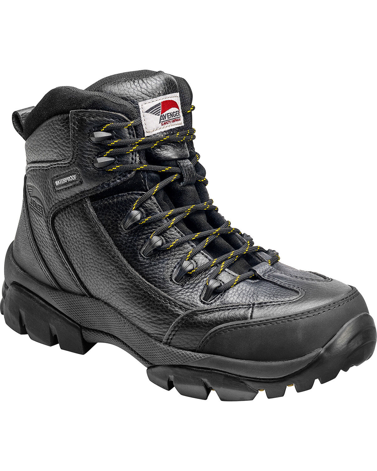 Avenger Men's Composite Toe Lace Up Work Boots, Black, hi-res